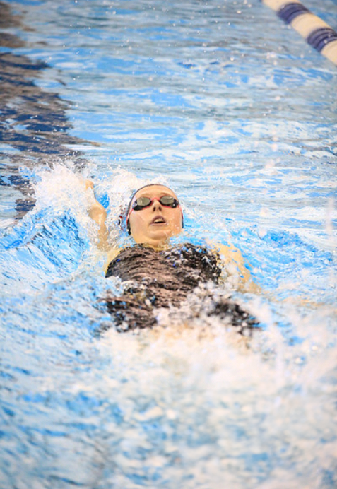Aubrey swimming backstroke